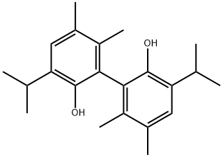 [1,1'-Biphenyl]-2,2'-diol,5,5',6,6'-tetramethyl-3,3'-bis(1-methylethyl)- Struktur