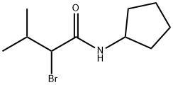 2-bromo-N-cyclopentyl-3-methylbutanamide Struktur