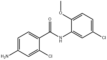 4-amino-2-chloro-N-(5-chloro-2-methoxyphenyl)benzamide Struktur