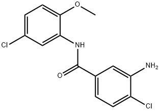 3-amino-4-chloro-N-(5-chloro-2-methoxyphenyl)benzamide Struktur