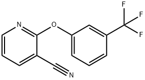 2-[3-(trifluoromethyl)phenoxy]pyridine-3-carbonitrile Struktur