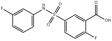 2-fluoro-5-[(3-fluorophenyl)sulfamoyl]benzoic acid Struktur