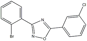 3-(2-Bromophenyl)-5-(3-chlorophenyl)-1,2,4-oxadiazole Struktur