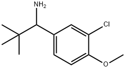 1-(3-chloro-4-methoxyphenyl)-2,2-dimethylpropan-1-amine Struktur