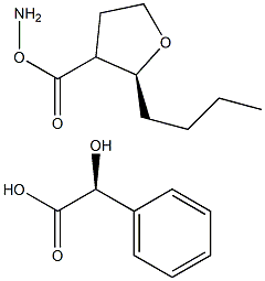 (S)-3-amino-tetrahydro-furan-3-carboxylic acid butyl ester (S)-mandelic acid Struktur