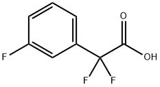 2,2-difluoro-2-(3-fluorophenyl)acetic acid Struktur