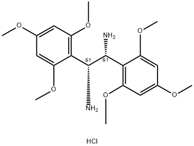 (1R,2R)-1,2-Bis(2,4,6-trimethoxyphenyl)ethane-1,2-diamine Dihydrochloride Struktur