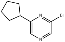 2-Bromo-6-(cyclopentyl)pyrazine Struktur