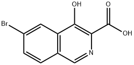 6-bromo-4-hydroxyisoquinoline-3-carboxylic acid Struktur