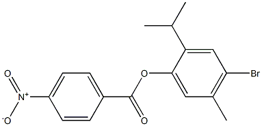 4-bromo-2-isopropyl-5-methylphenyl 4-nitrobenzoate Struktur