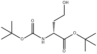 D-Homoserine, N-[(1,1-dimethylethoxy)carbonyl]-, 1,1-dimethylethyl ester Struktur