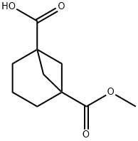 5-(methoxycarbonyl)bicyclo[3.1.1]heptane-1-carboxylic acid Struktur