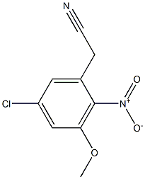 2-(5-chloro-3-methoxy-2-nitrophenyl)acetonitrile Struktur