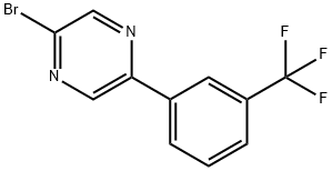 2-Bromo-5-(3-trifluoromethylphenyl)pyrazine Struktur