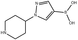 Boronic acid, B-[1-(4-piperidinyl)-1H-pyrazol-4-yl]- Struktur