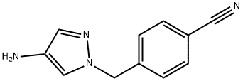 4-[(4-amino-1H-pyrazol-1-yl)methyl]benzonitrile Struktur