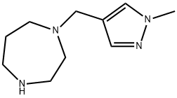 1-[(1-methyl-1H-pyrazol-4-yl)methyl]-1,4-diazepane Struktur