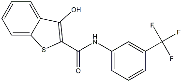 3-hydroxy-N-[3-(trifluoromethyl)phenyl]-1-benzothiophene-2-carboxamide Struktur