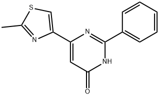 4-Hydroxy-2-phenyl-6-(2-methyl-4-thiazolyl)pyrimidine Struktur