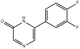 2-Hydroxy-6-(3,4-difluorophenyl)pyrazine Struktur