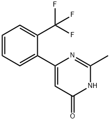 4-Hydroxy-2-methyl-6-(2-trifluoromethylphenyl)pyrimidine Struktur