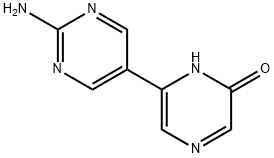 2-Hydroxy-6-(2-amino-5-pyrimidyl)pyrazine Struktur