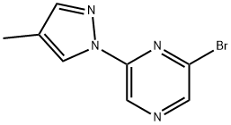 2-Bromo-6-(4-methyl-1H-pyrazol-1-yl)pyrazine Struktur