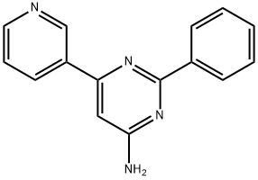 4-Amino-2-phenyl-6-(3-pyridyl)pyrimidine Struktur