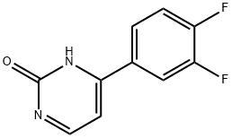 2-Hydroxy-4-(3,4-difluorophenyl)pyrimidine Struktur