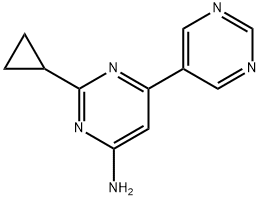 4-Amino-6-(5-pyrimidyl)-2-cyclopropylpyrimidine Struktur