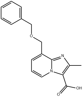 8-[(benzyloxy)methyl]-2-methylimidazo[1,2-a]pyridine-3-carboxylic acid Struktur