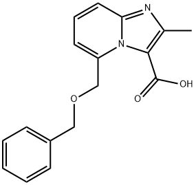 5-[(benzyloxy)methyl]-2-methylimidazo[1,2-a]pyridine-3-carboxylic acid Struktur