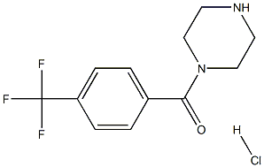 1-[4-(TRIFLUOROMETHYL)BENZOYL]PIPERAZINE HYDROCHLORIDE Struktur