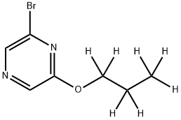 2-Bromo-6-(n-propoxy-d7)-pyrazine Struktur