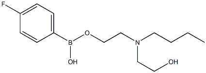 4-Fluorophenylboronic acid N-butyldiethanolamine ester Struktur