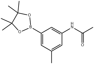 N-(3-methyl-5-(4,4,5,5-tetramethyl-1,3,2-dioxaborolan-2-yl)phenyl)acetamide Struktur