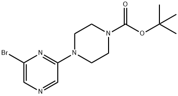 2-Bromo-6-(N-boc-piperazin-1-yl)pyrazine Struktur