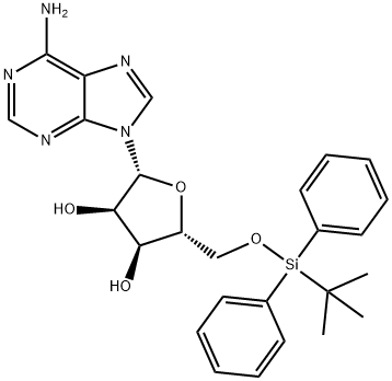 Adenosine, 5'-O-[(1,1-dimethylethyl)diphenylsilyl]- Struktur