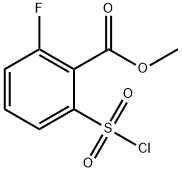 methyl 2-(chlorosulfonyl)-6-fluorobenzoate Struktur