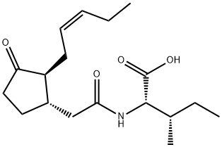 L-Isoleucine, N-[2-[(1S,2S)-3-oxo-2-(2Z)-2-penten-1-ylcyclopentyl]acetyl]- Struktur