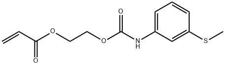 2-({[3-(methylsulfanyl)phenyl]carbamoyl}oxy)ethyl prop-2-enoate Struktur