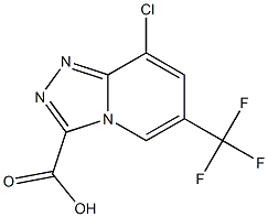 8-chloro-6-(trifluoromethyl)-[1,2,4]triazolo[4,3-a]pyridine-3-carboxylic acid Struktur