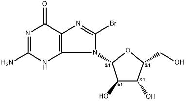 8-Bromo-9-(beta-D-xylofuranosyl)guanine Struktur