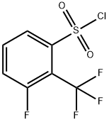 3-FLUORO-2-(TRIFLUOROMETHYL)BENZENE-1-SULFONYL CHLORIDE Struktur