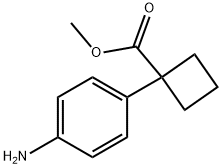 1-(4-amino-phenyl)-cyclobutanecarboxylic acid methyl ester Struktur