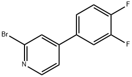 2-Bromo-4-(3,4-difluorophenyl)pyridine Struktur