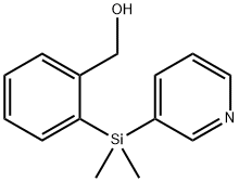 2-[Dimethyl(3-pyridyl)silyl]benzyl alcohol, 95% Struktur