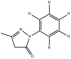 2,4-Dihydro-5-methyl-2-(phenyl-2,3,4,5,6-d5)-3H-pyrazol-3-one Struktur