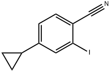 2-IODO-4-(CYCLOPROPYL)BENZONITRILE Struktur