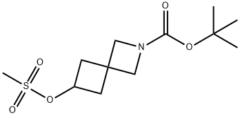 tert-butyl 6-((methylsulfonyl)oxy)-2-azaspiro[3.3]heptane-2-carboxylate Struktur